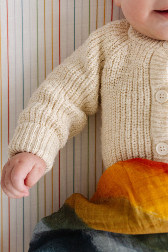 Rainbow Stripe Crib Sheet